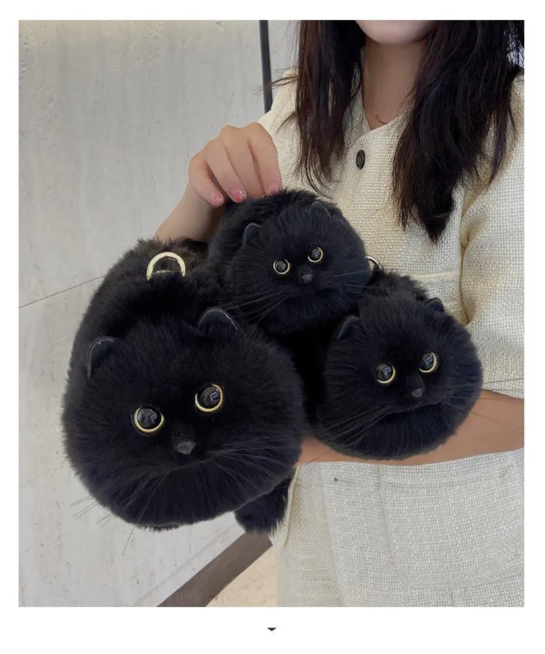 LovelyRLovely Handmade Plush Cat Messenger Bag