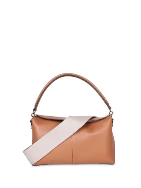 Micro Leather Messenger Tote Bag