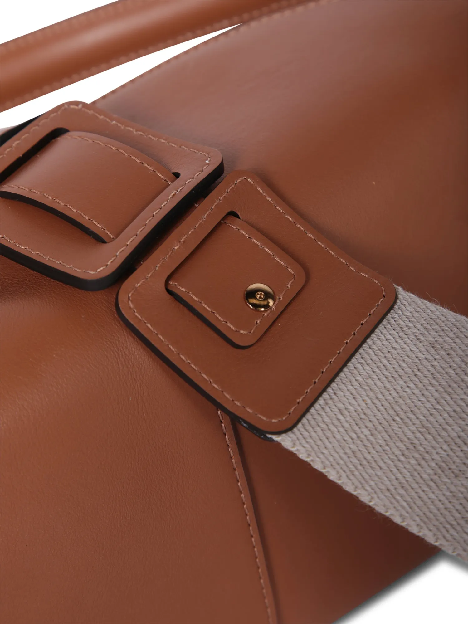 Micro Leather Messenger Tote Bag