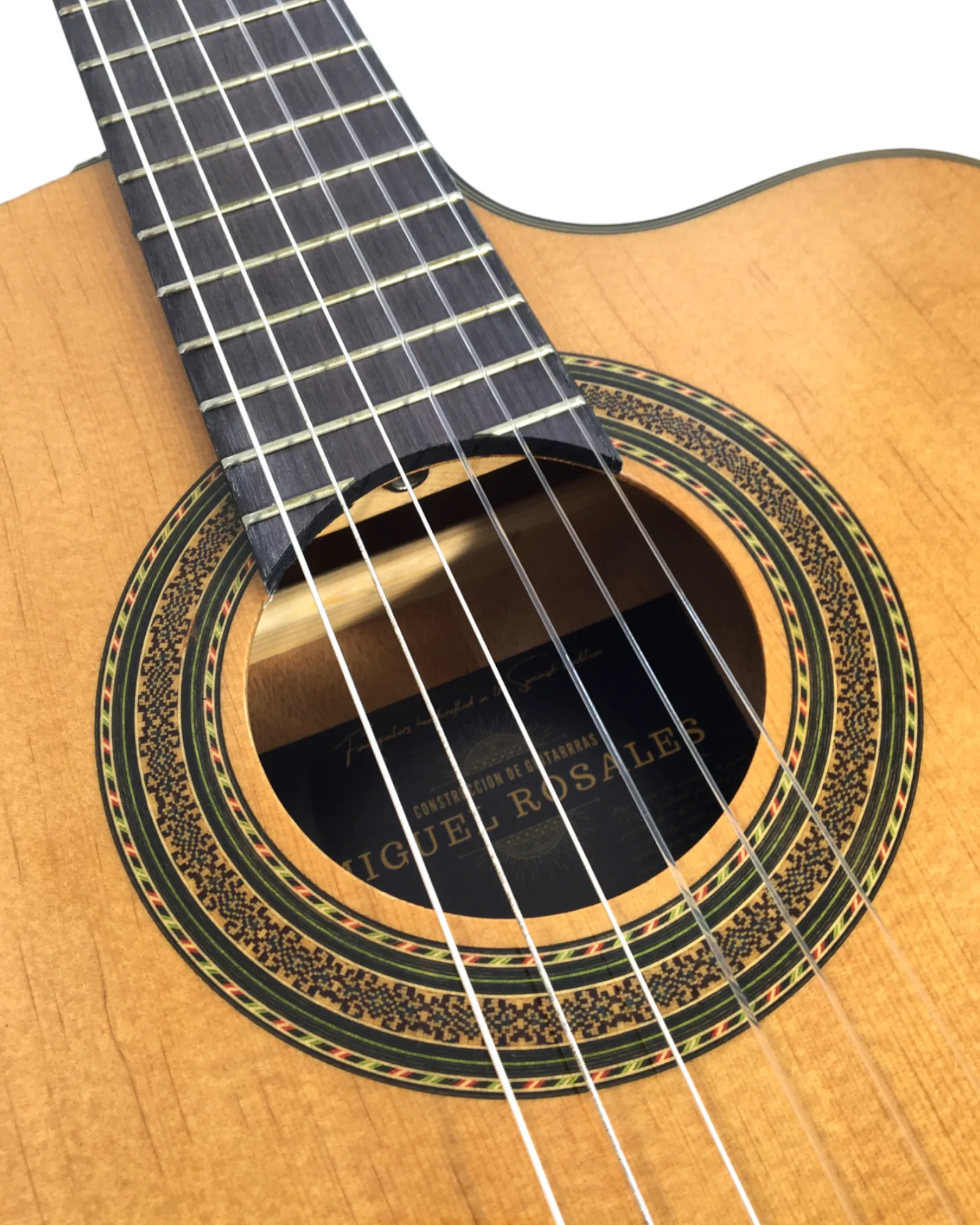 Miguel Rosales Solid Spruce Thin-Body Cutaway Built-In Pickup/Tuner Classical Guitar - Natural C3BCEQSM