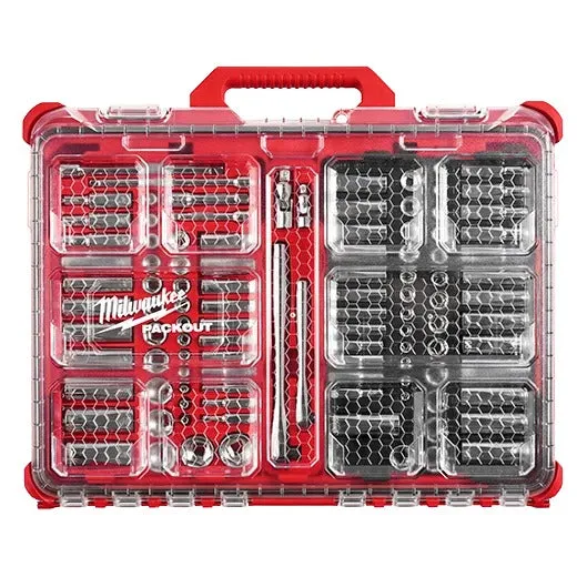 Milwaukee 1/4" - 3/8‚¬� 106pc Ratchet Socket Set with Pakout Case