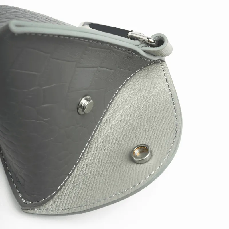 Moonstone Leather Poop Bag (Croc Side)