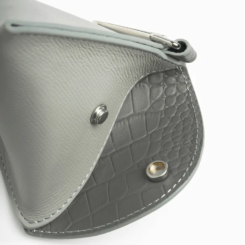 Moonstone Leather Poop Bag (Reversed Side)