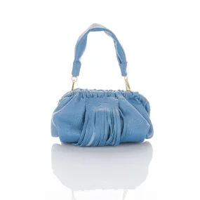 Natalia Mini - Full Grain Leather Clutch Bag - Cobalto Blue