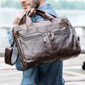 New Bag Men Leather Briefcases Men's Bags