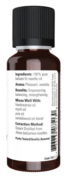 Now Essential Oil Balsam Fir Needle 1oz