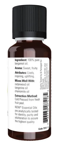 Now Essential Oil Bergamot 1oz