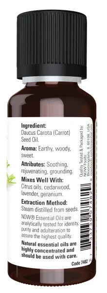Now Essential Oil Carrot Seed 1oz