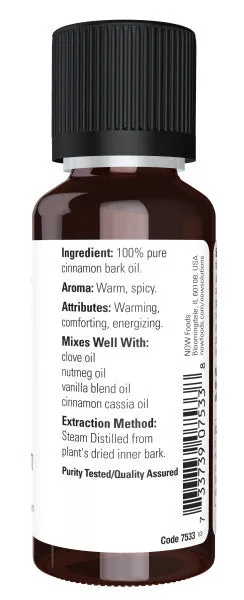 Now Essential Oil Cinnamon Bark 1oz