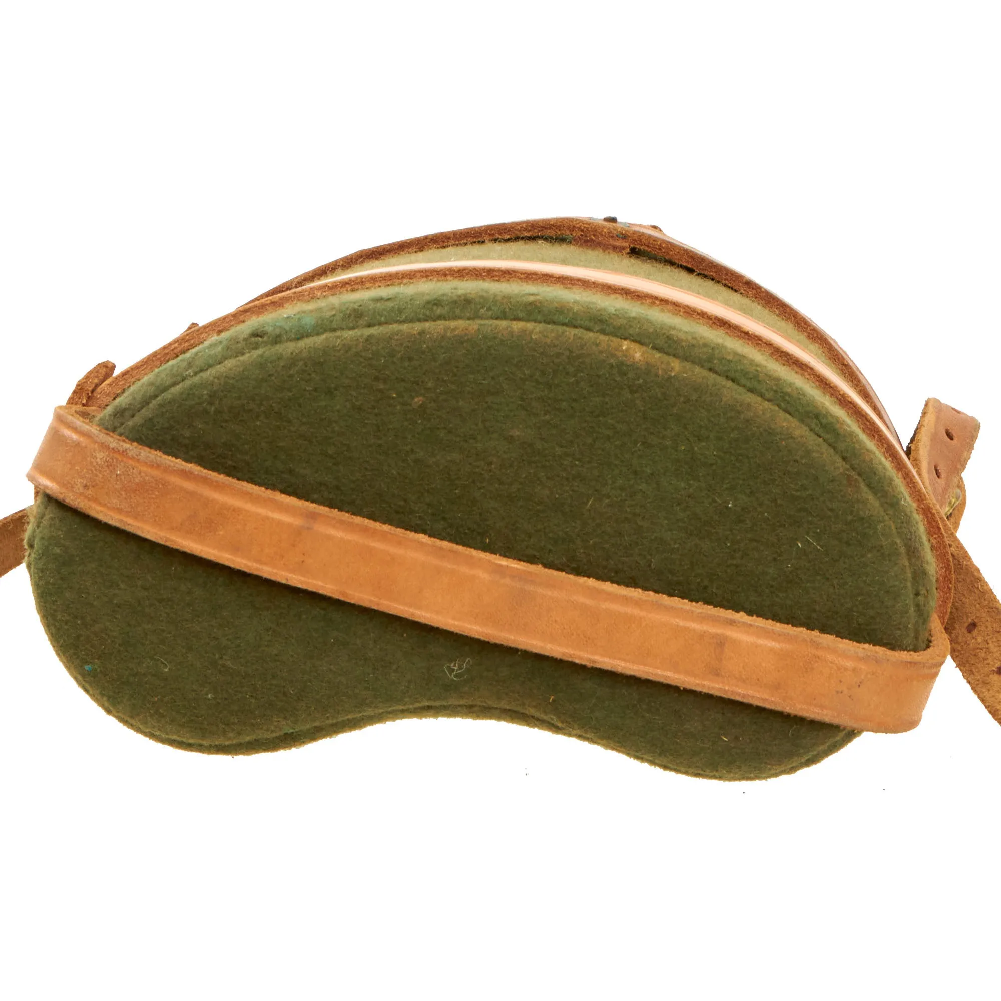 Original Australian WWI Large Medic Water Bottle Canteen in Leather Carrier