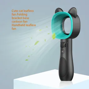Outdoor USB Rechargeable Bladeless Fan Cat Design