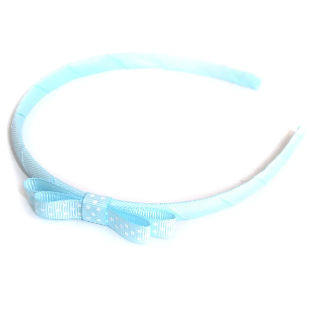 Pack of 10 Teeny Tiny Headband for School or Everyday - Plain, Gingham & Dot Ribbon