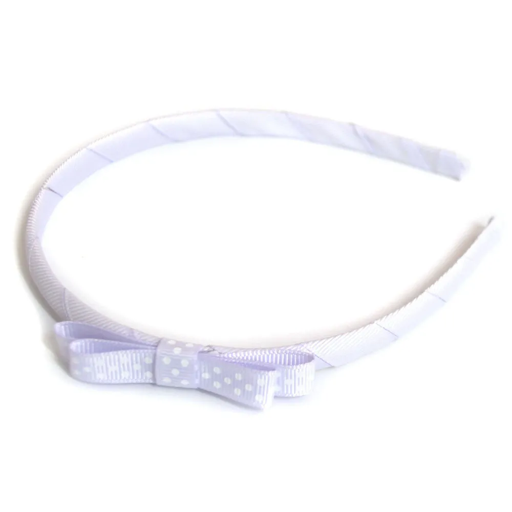 Pack of 10 Teeny Tiny Headband for School or Everyday - Plain, Gingham & Dot Ribbon