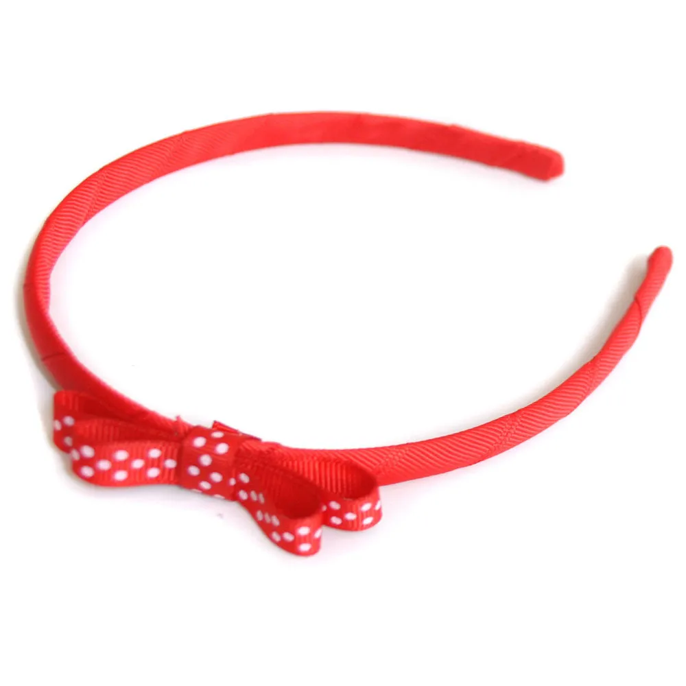 Pack of 10 Teeny Tiny Headband for School or Everyday - Plain, Gingham & Dot Ribbon
