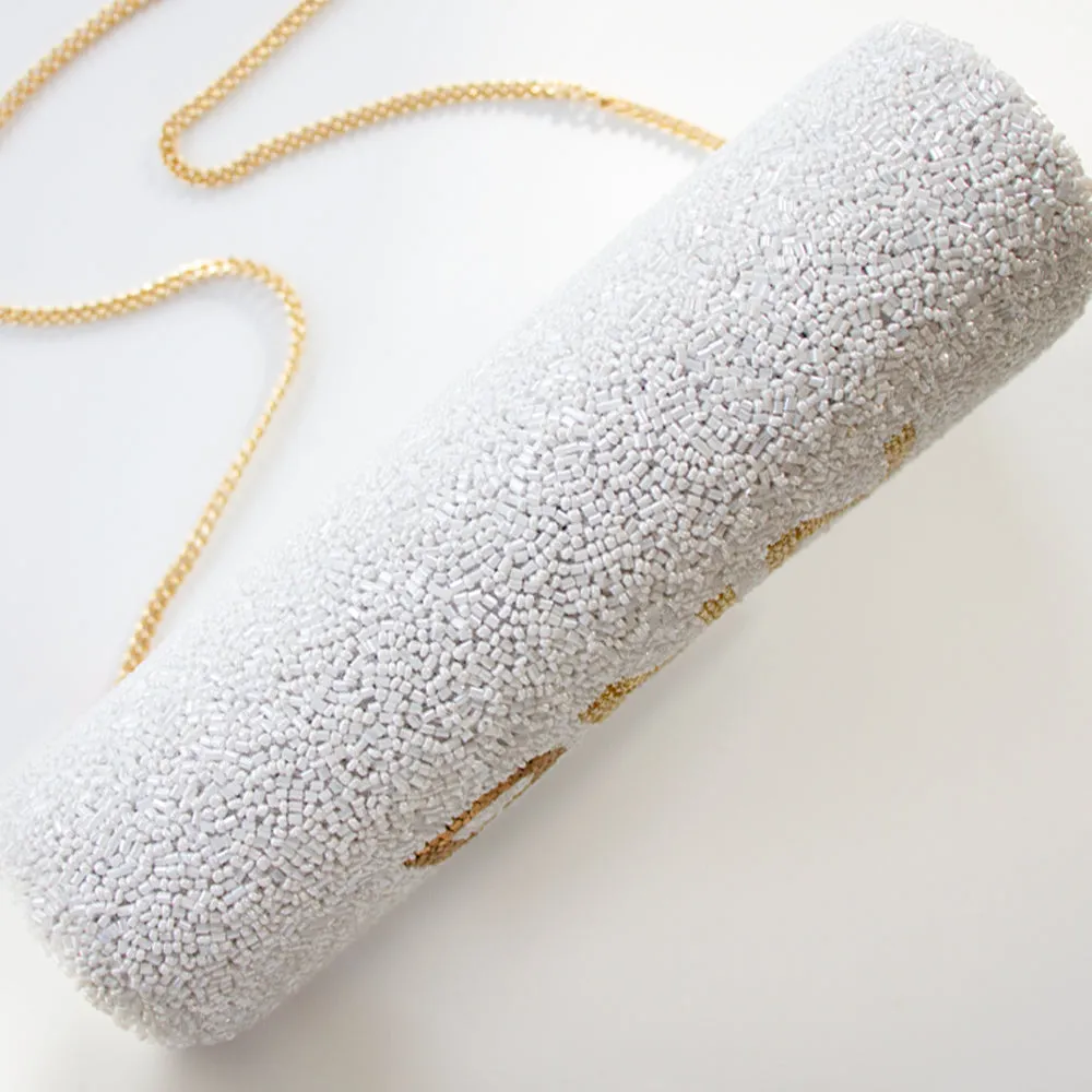 Personalized Beaded Clutch Purse with Photo (FOG)