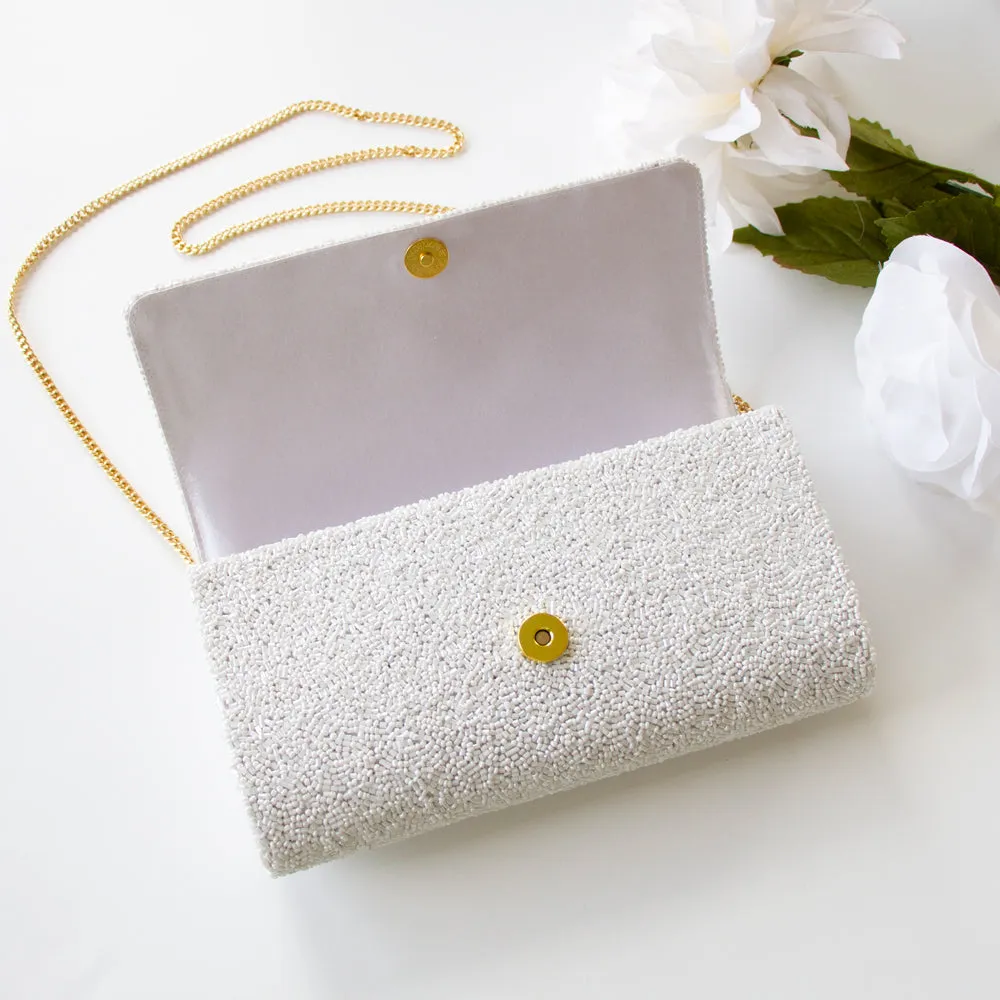 Personalized Beaded Clutch Purse with Photo (FOG)