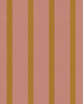 Pinstriped Wallpaper - Coral