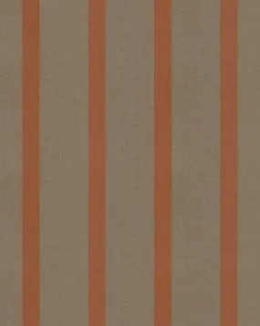Pinstriped Wallpaper - Terracotta