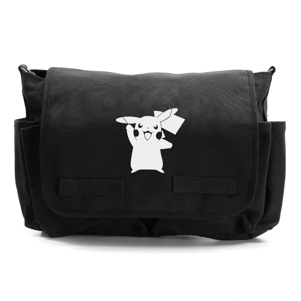 Pokemon Pikachu Heavyweight Canvas Messenger/Diaper Shoulder Bag
