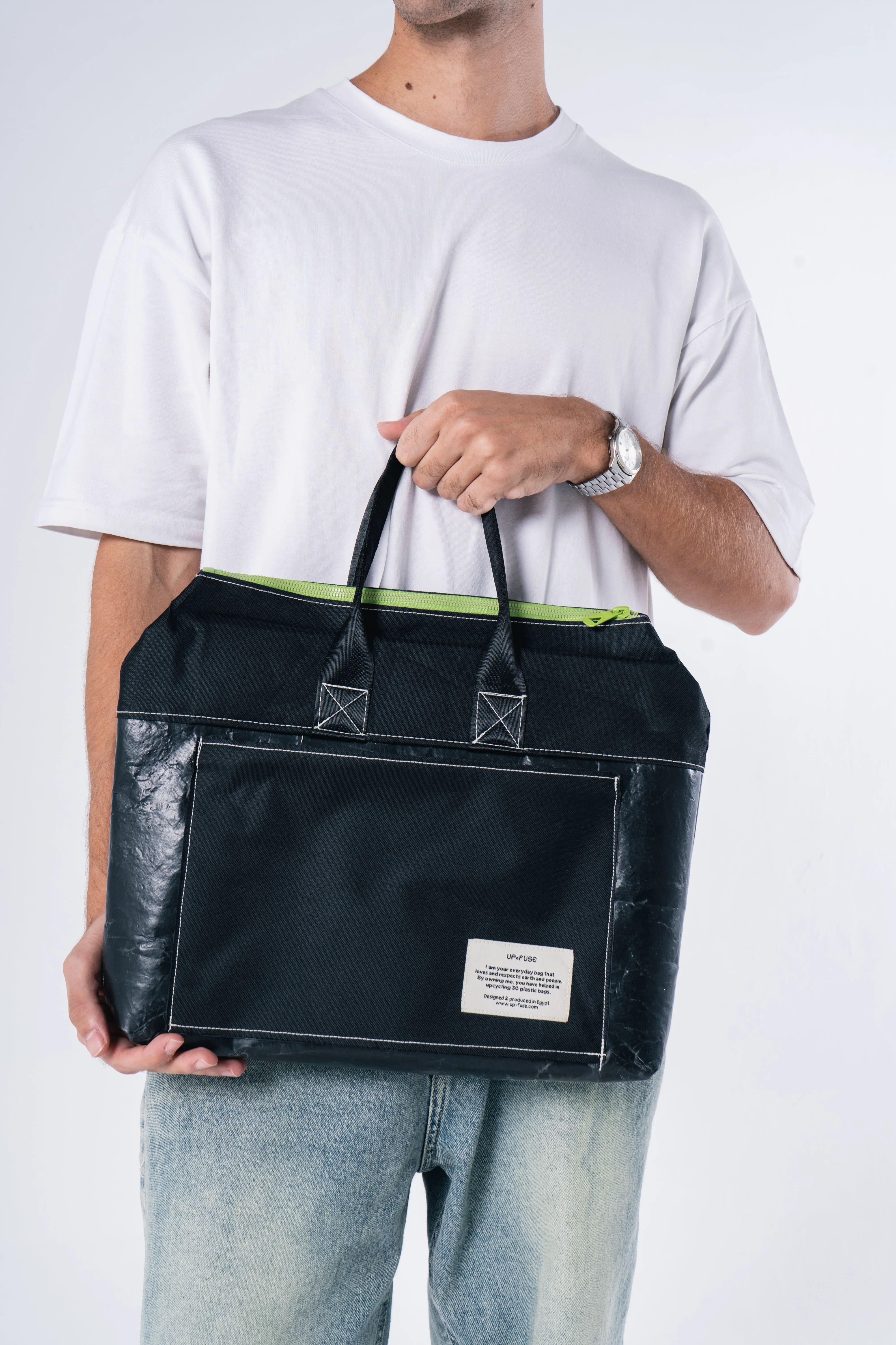 Practical Plastic Laptop Bag in Black