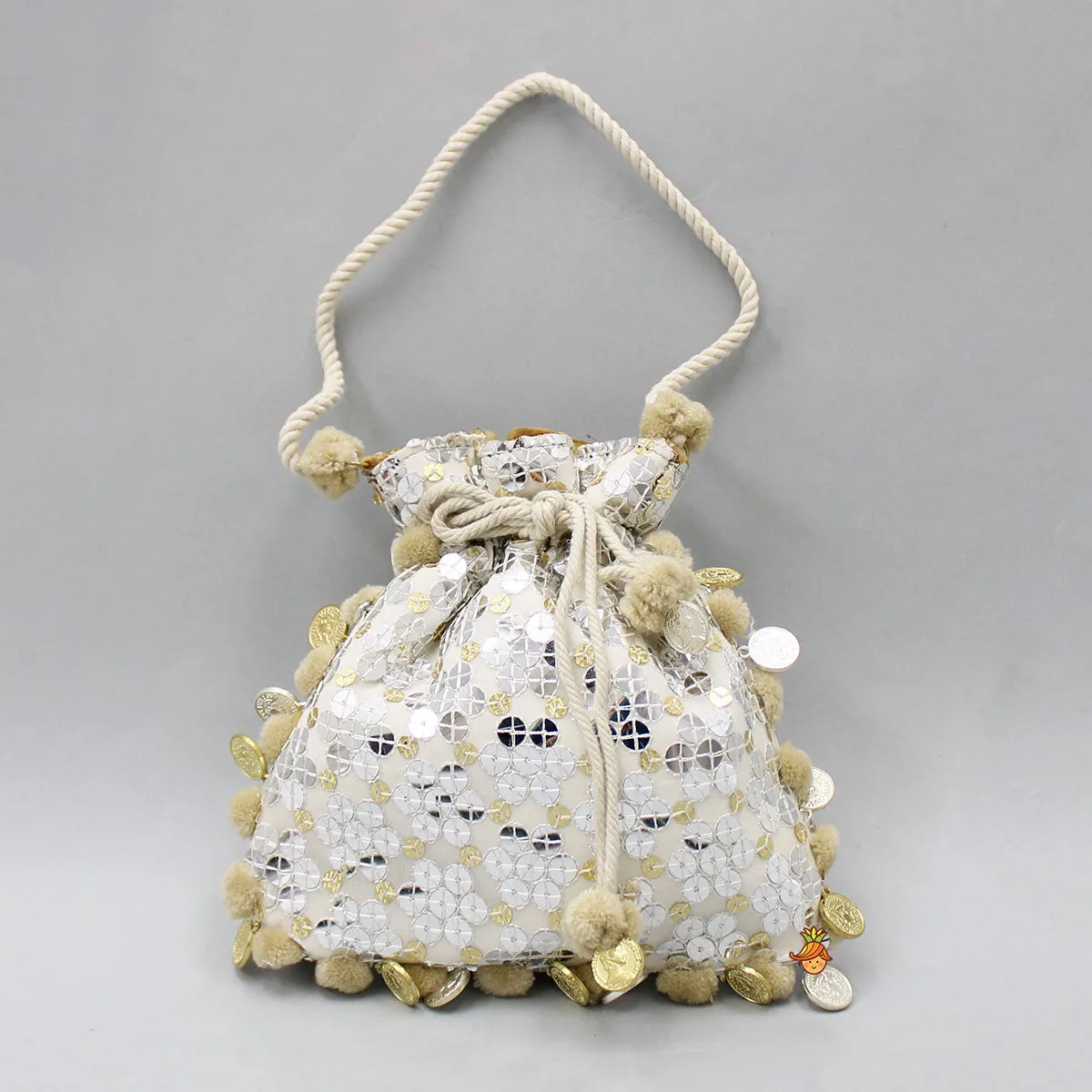 Pre Order: Dazzling Sequins Embellished Potli Bag