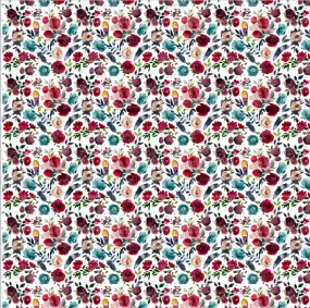 Printed HTV Feathers & Flowers Patterned Heat Transfer Vinyl 12 x 12 inch sheet