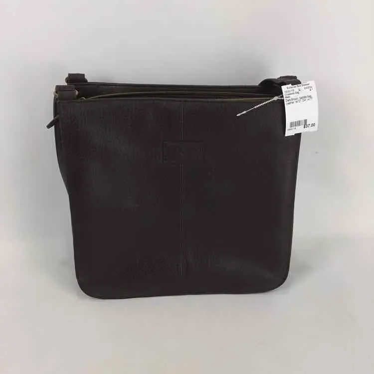 Relic Dark Brown Saddle Bag Leather Crossbody Bag