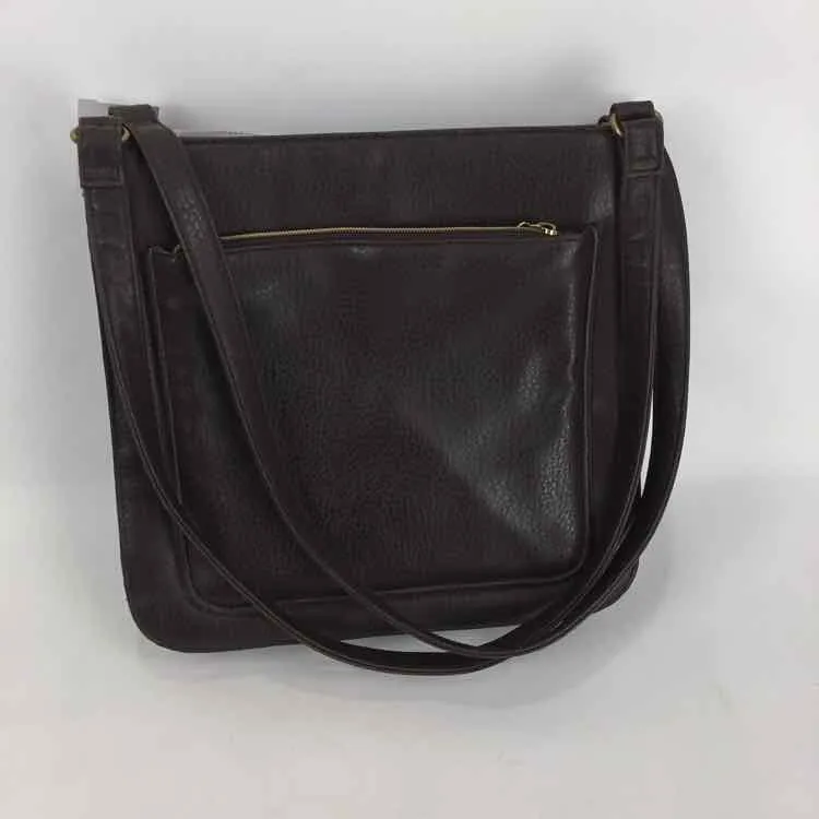 Relic Dark Brown Saddle Bag Leather Crossbody Bag