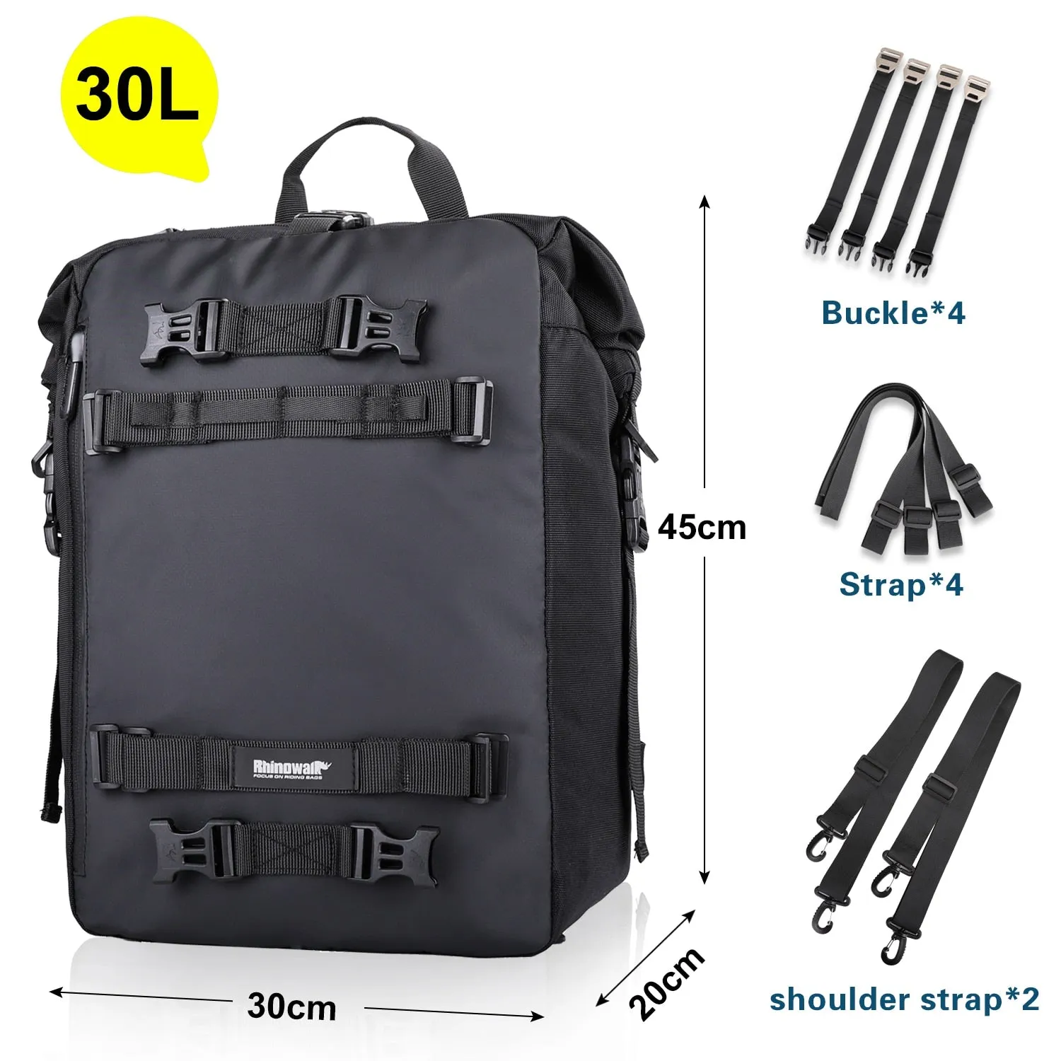 Rhino Walk Waterproof Motorcycle Luggage Pack