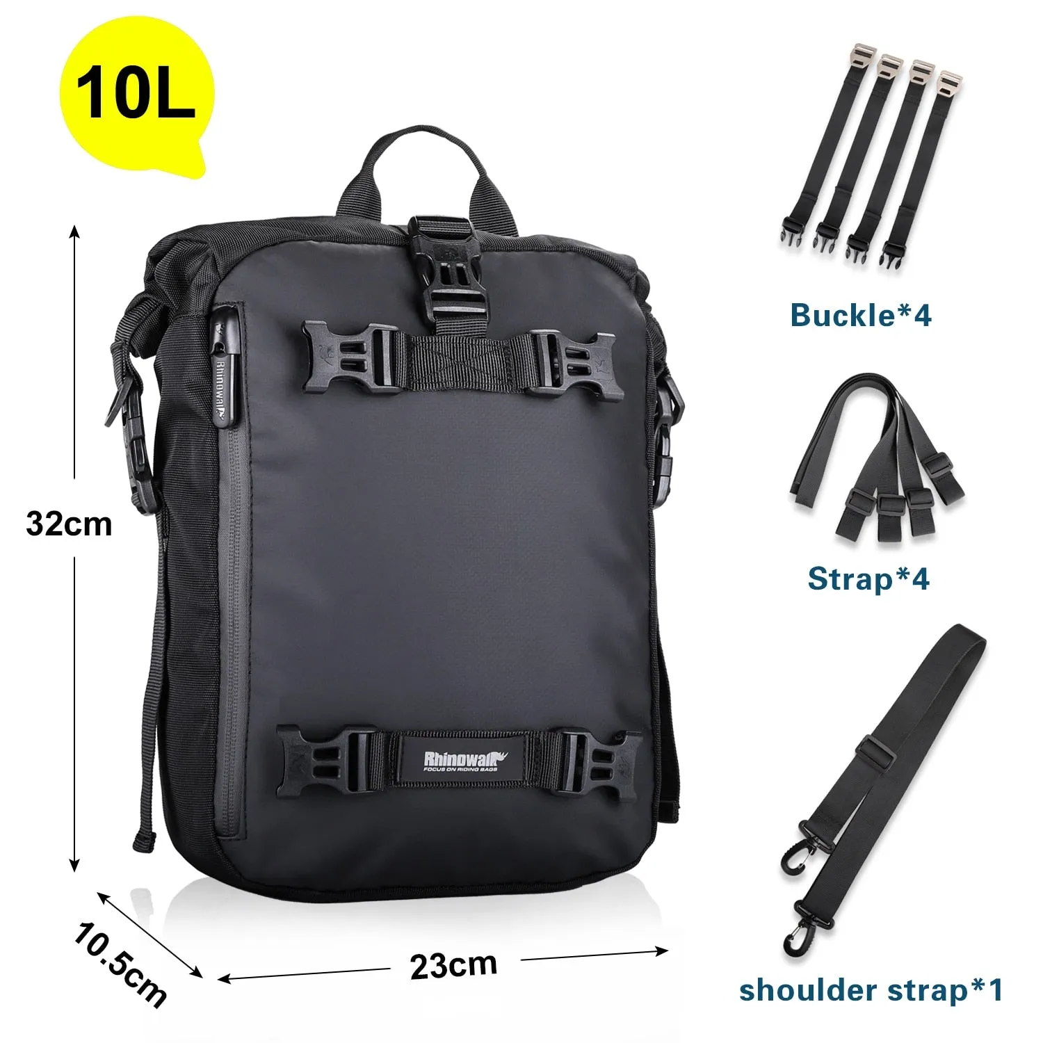 Rhino Walk Waterproof Motorcycle Luggage Pack