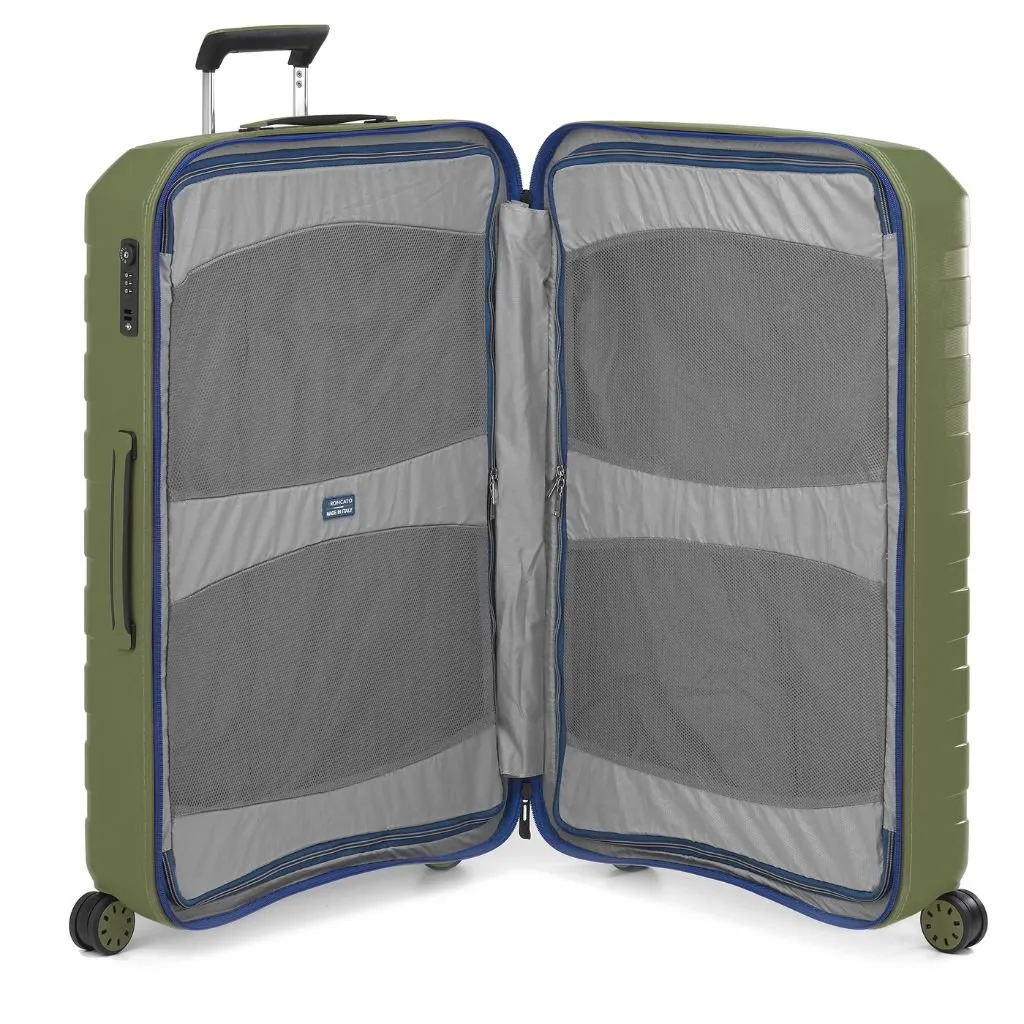 Roncato Box Young Hardsided Spinner Suitcase 3pc Set Green