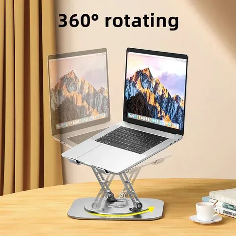 Rotatable Laptop Stand - 360°  Foldable & Portable Computer Stand for All MacBook/Laptops up to 15.6 inches.