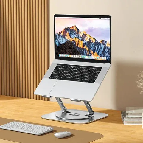 Rotatable Laptop Stand - 360°  Foldable & Portable Computer Stand for All MacBook/Laptops up to 15.6 inches.