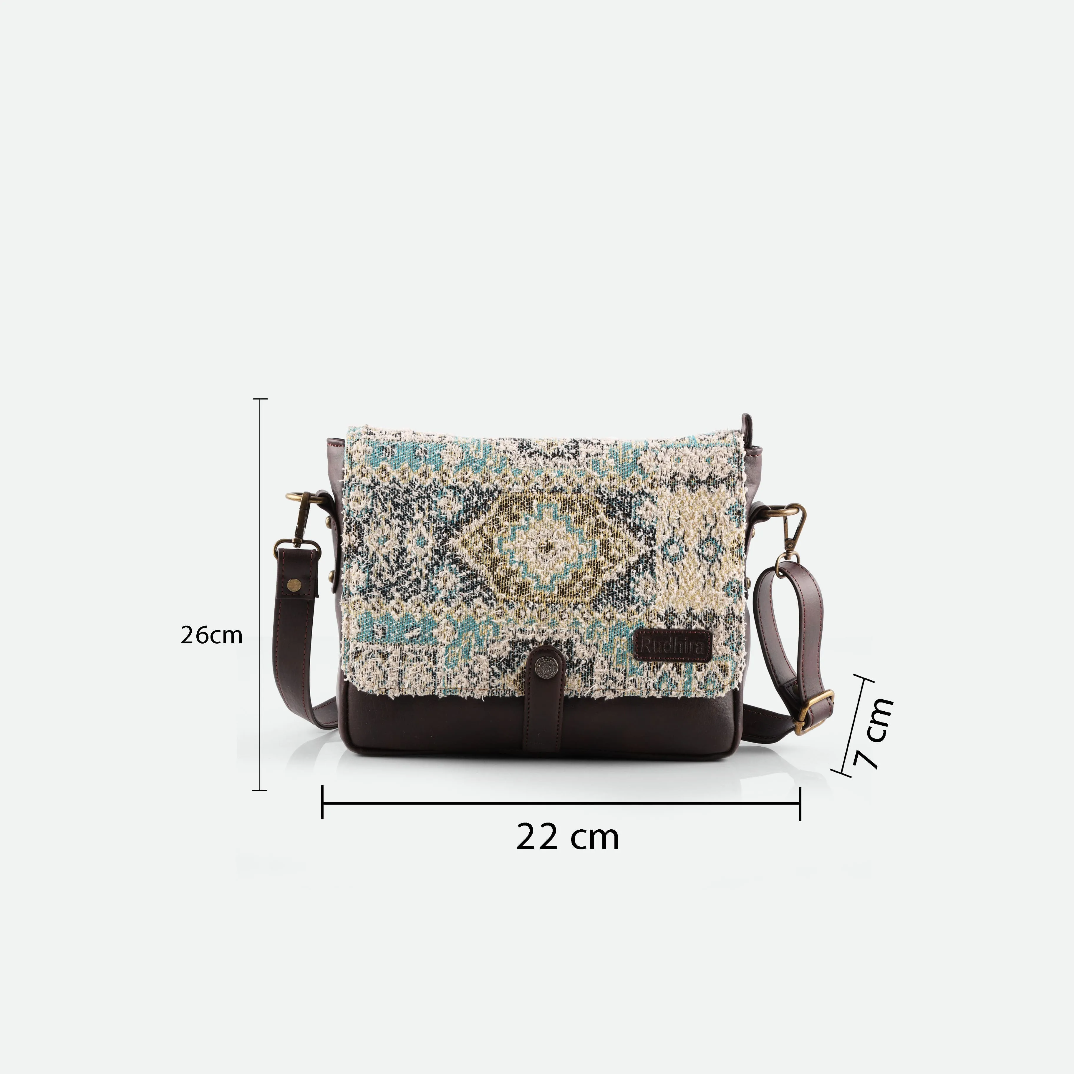 Rudhira Brid's Eye Print crossbody Messenger bag
