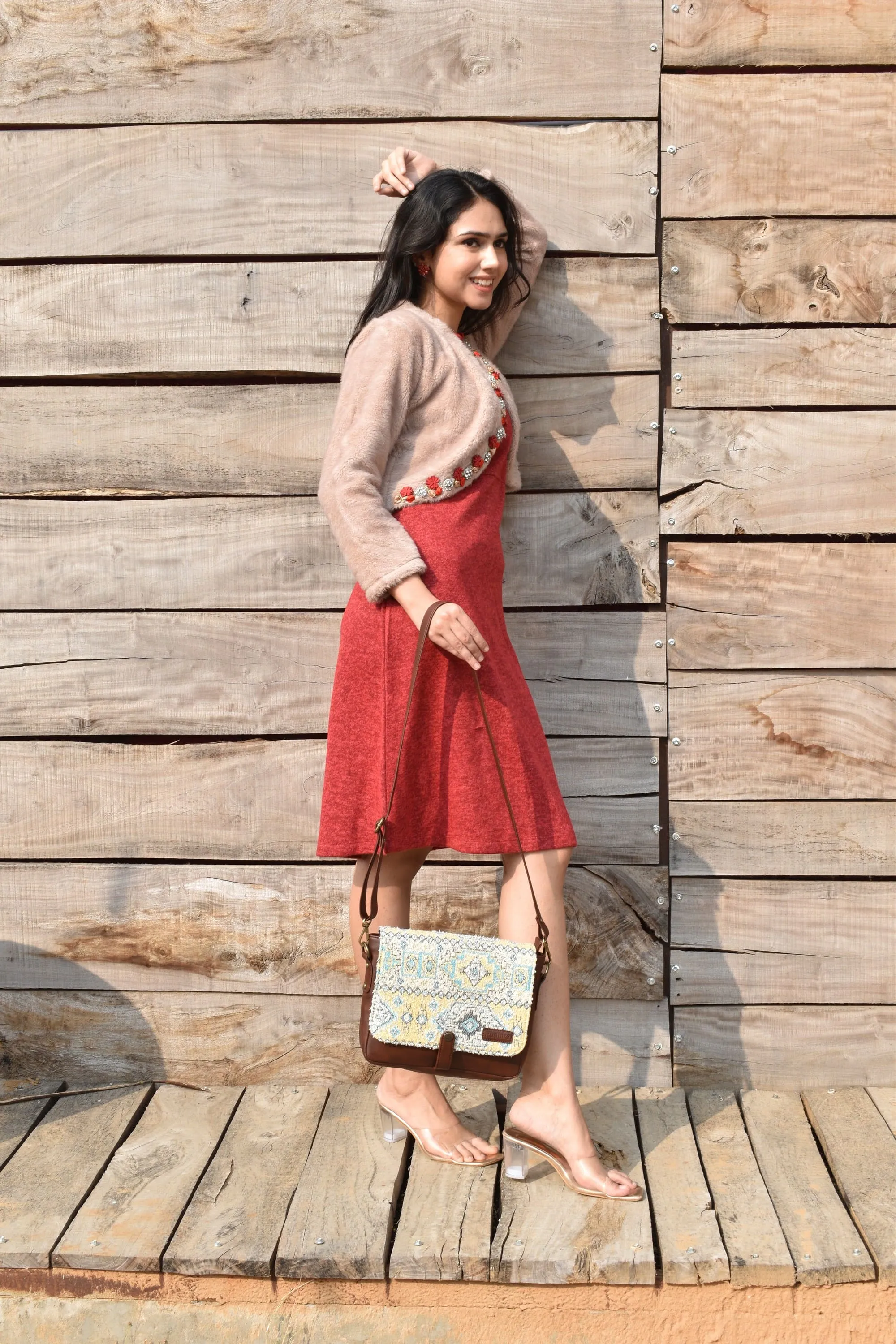 Rudhira Brid's Eye Print crossbody Messenger bag