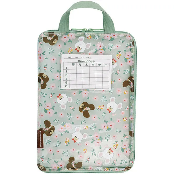 Sanrio partition communication bag course bag A4 zipper elementary school name timetable character skater zrf1 Lianle bag elementary school student handle zipper box school bag