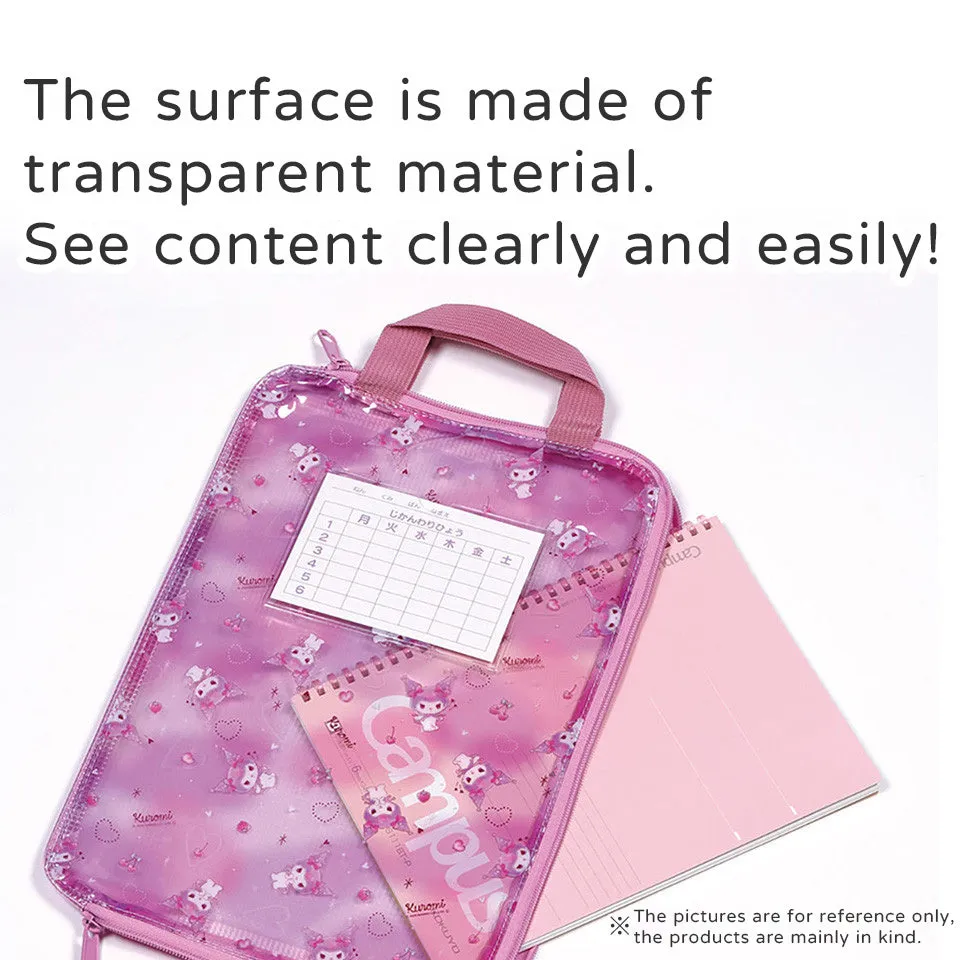 Sanrio partition communication bag course bag A4 zipper elementary school name timetable character skater zrf1 Lianle bag elementary school student handle zipper box school bag