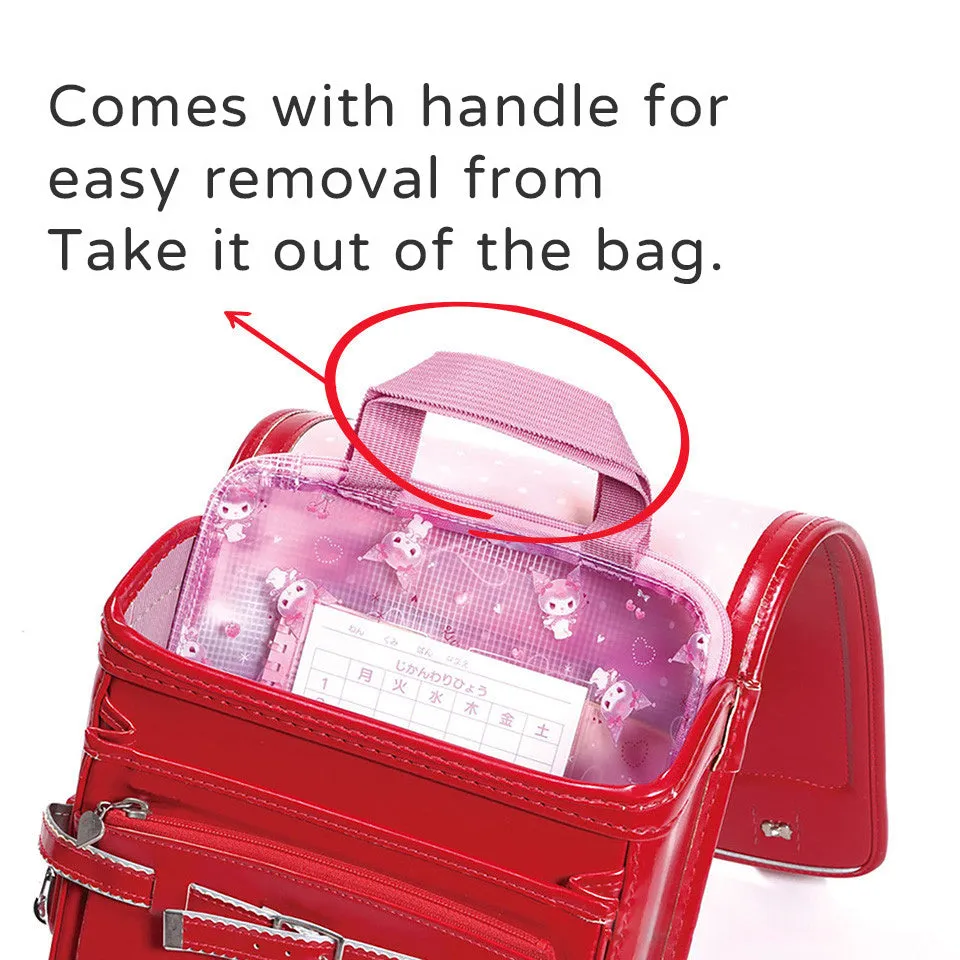 Sanrio partition communication bag course bag A4 zipper elementary school name timetable character skater zrf1 Lianle bag elementary school student handle zipper box school bag