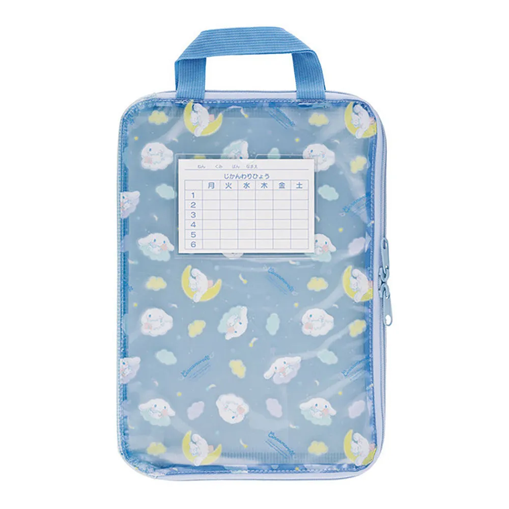 Sanrio partition communication bag course bag A4 zipper elementary school name timetable character skater zrf1 Lianle bag elementary school student handle zipper box school bag