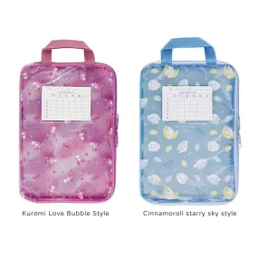 Sanrio partition communication bag course bag A4 zipper elementary school name timetable character skater zrf1 Lianle bag elementary school student handle zipper box school bag