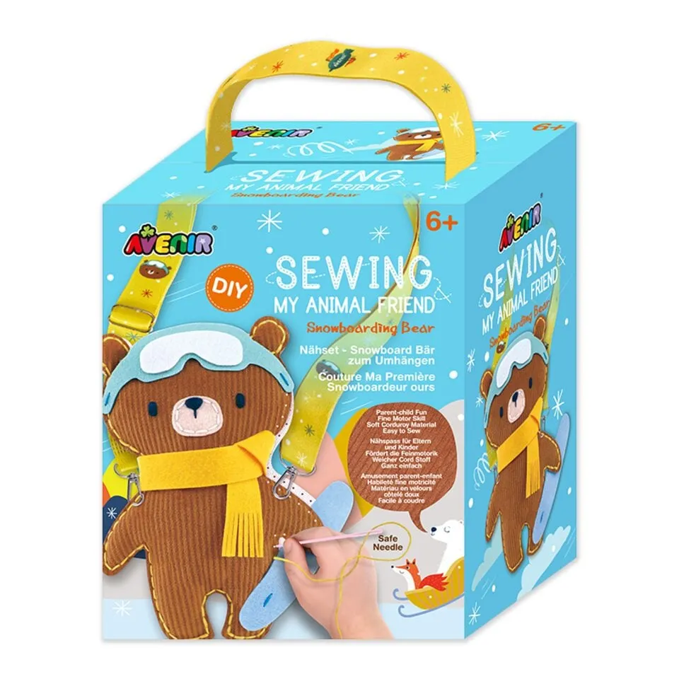 Sewing My Animal Friend with Carrier Strap - Snowboarding Bear