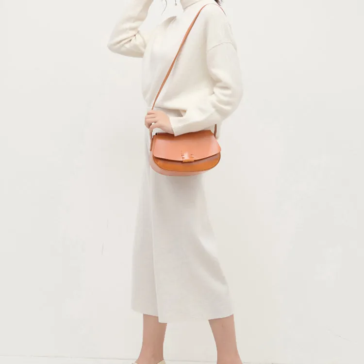 Small Leather Womens Saddle Bags Crossbody Bags Shoulder Bag for Women