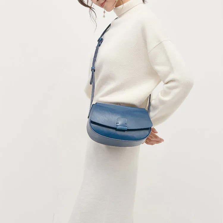 Small Leather Womens Saddle Bags Crossbody Bags Shoulder Bag for Women