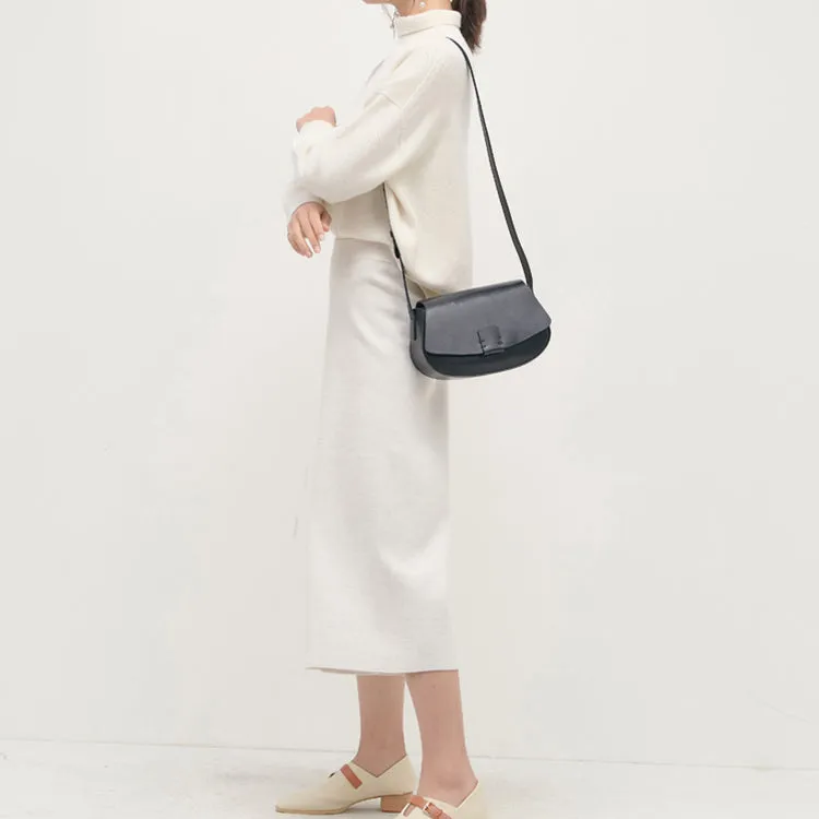 Small Leather Womens Saddle Bags Crossbody Bags Shoulder Bag for Women