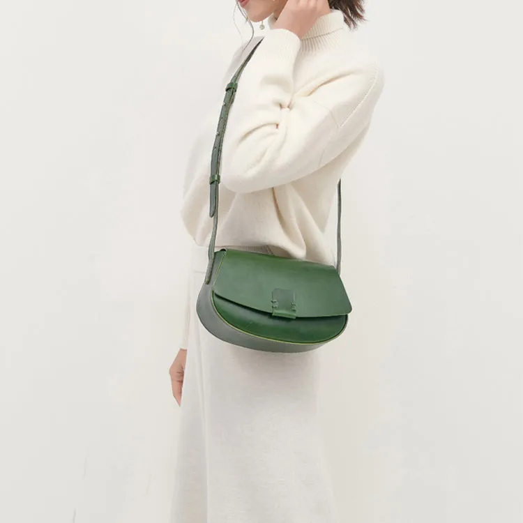Small Leather Womens Saddle Bags Crossbody Bags Shoulder Bag for Women