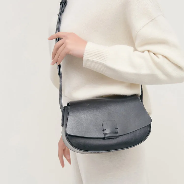 Small Leather Womens Saddle Bags Crossbody Bags Shoulder Bag for Women