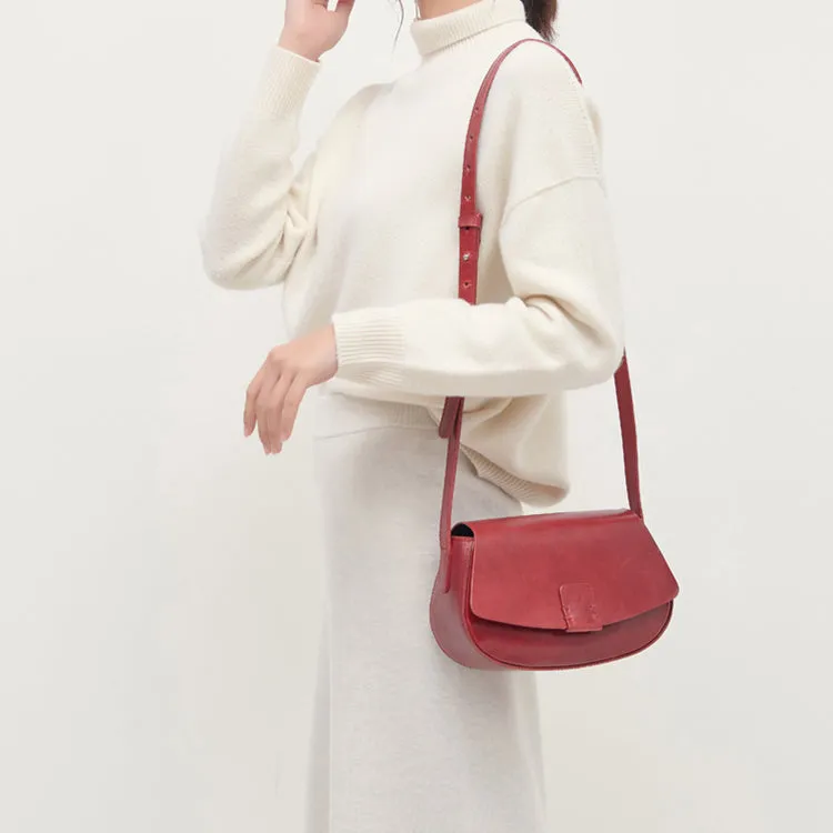 Small Leather Womens Saddle Bags Crossbody Bags Shoulder Bag for Women