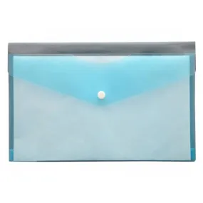 Solo Cheque bag With Button closure Transparent Blue Chq Size CH 108