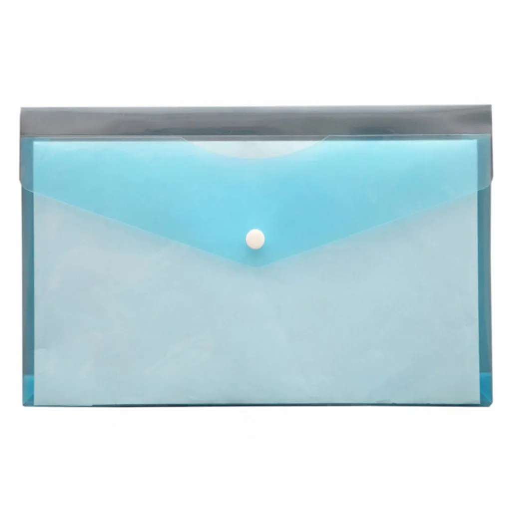 Solo Cheque bag With Button closure Transparent Blue Chq Size CH 108