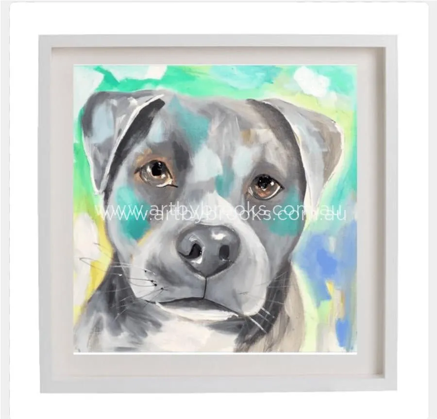 Staffy -art print